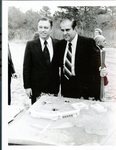 President Stewart and a Regent Member Next to a Scale Model of the Phase I Buildings by University of Texas at Tyler
