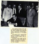 Governor Dolph Briscoe Signing the Name Change Bill for Texas Eastern University by University of Texas at Tyler