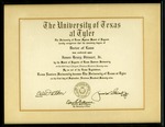 University of Texas Honorary Doctorate Degree by Archives Account